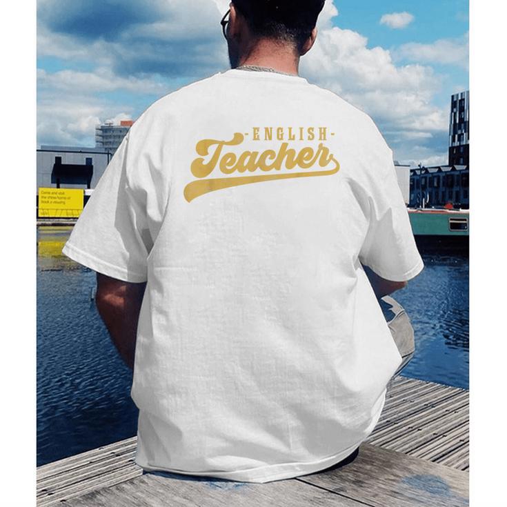 English Teacher Men Women Vintage Graphic English Teacher Men's Back Print T-Shirt, funny gift English Teacher Men Women Vintage Graphic English Teacher Men's Back Print T-Shirt, funny gift