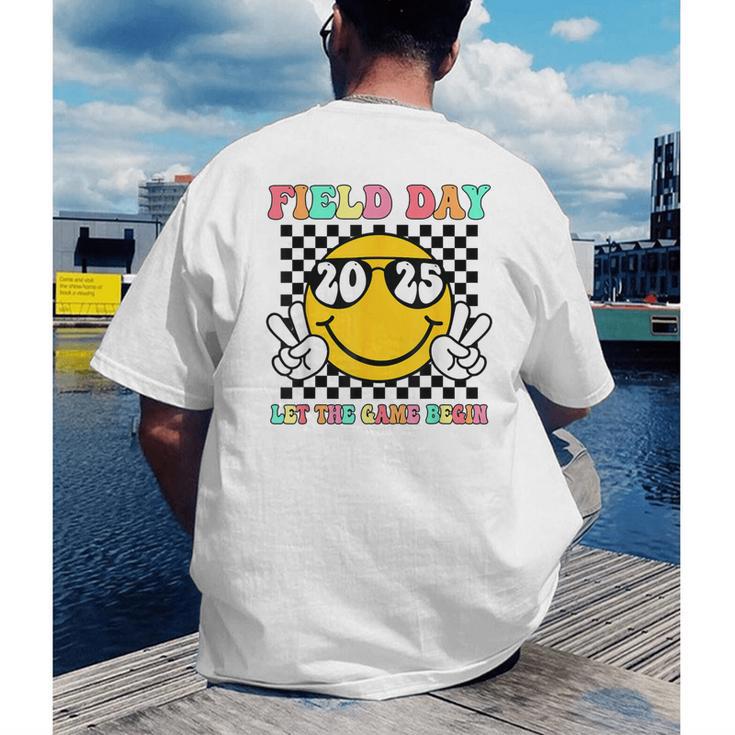Field Day 2025 Let The Games Begin Yellow Team Teachers Kids Men's Back Print T-Shirt, funny gift Field Day 2025 Let The Games Begin Yellow Team Teachers Kids Men's Back Print T-Shirt, funny gift