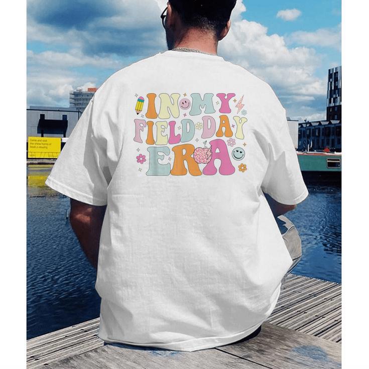 In My Field Day Era Teacher Kids Cute Groovy Field Day Men's Back Print T-Shirt, funny gift
