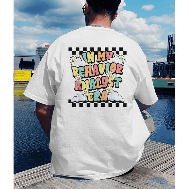 Groovy ABA RBT Therapist In My Behavior Analyst Era Teacher Men's Back Print T-Shirt, funny gift Groovy ABA RBT Therapist In My Behavior Analyst Era Teacher Men's Back Print T-Shirt, funny gift