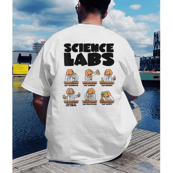 Labrador Retriever Science Labs Dog Lover Teacher Men's Back Print T-Shirt, funny gift Labrador Retriever Science Labs Dog Lover Teacher Men's Back Print T-Shirt, funny gift
