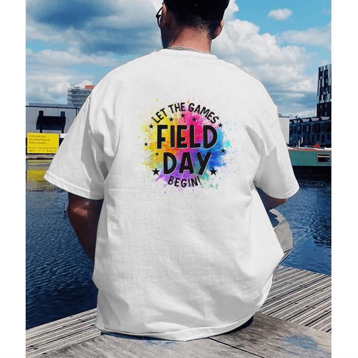 Let The Games Begin Field Day Fun Day Teachers Boys Girls Men's Back Print T-Shirt, funny gift Let The Games Begin Field Day Fun Day Teachers Boys Girls Men's Back Print T-Shirt, funny gift