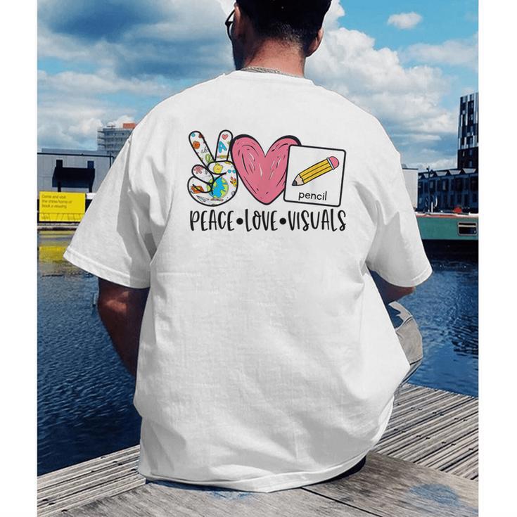 Peace Love Visuals Special Education Teacher Dream Team Men's Back Print T-Shirt, funny gift