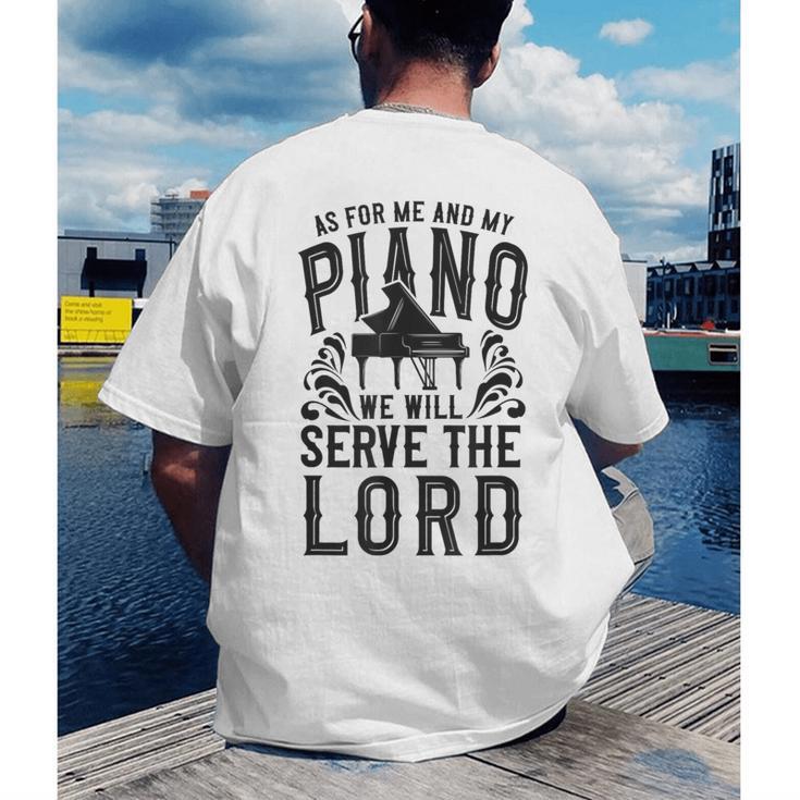 Piano Teacher Pianist Men's Back Print T-Shirt, funny gift Piano Teacher Pianist Men's Back Print T-Shirt, funny gift