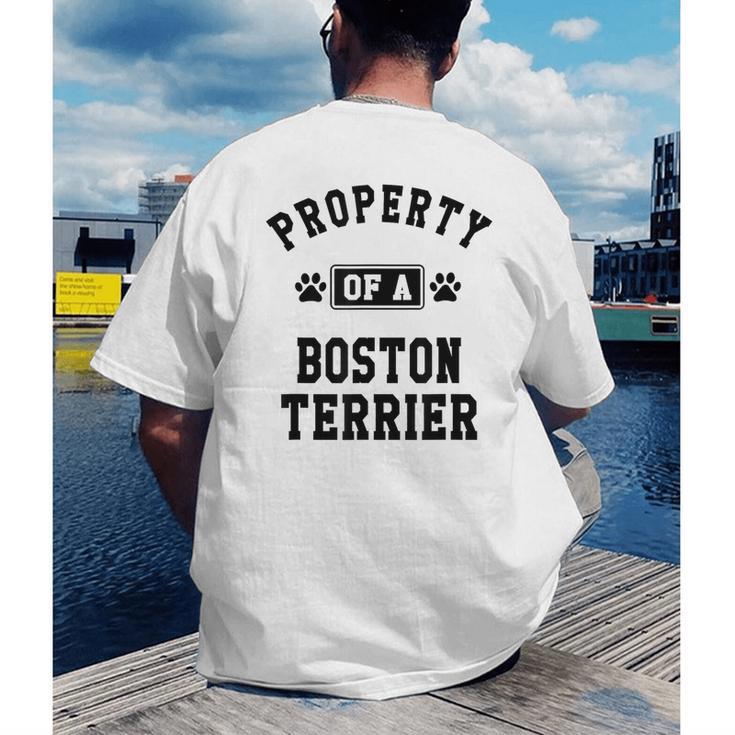 Property Of Boston Terrier Boston Terrier Shirt Men's Back Print T-Shirt, funny gift