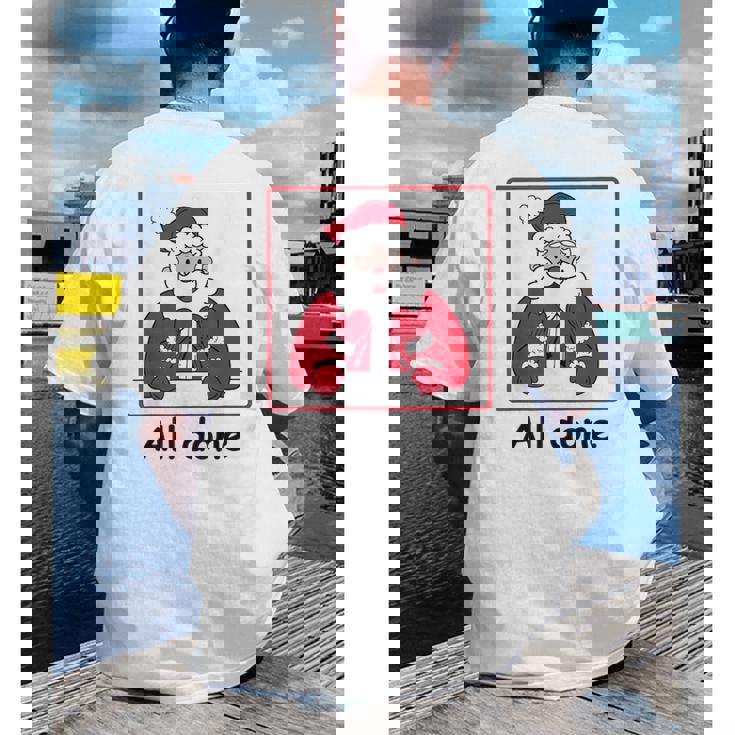 Retro All Done Christmas Special Ed Teacher Team Santa Women Men&#x27;s Back Print T-Shirt, funny gift