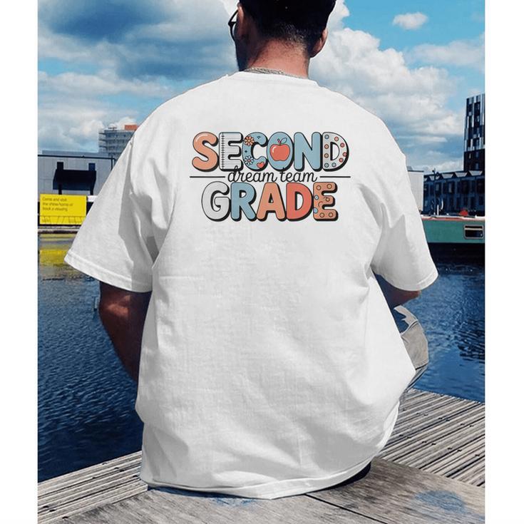 Second Grade Dream Team Back To School 2nd Grade Teacher Men's Back Print T-Shirt, funny gift Second Grade Dream Team Back To School 2nd Grade Teacher Men's Back Print T-Shirt, funny gift