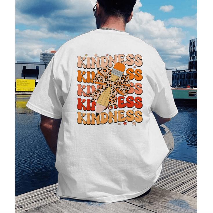 Unity Day Orange Kindness Teacher Bow Anti Bullying Be Kind Men's Back Print T-Shirt, funny gift