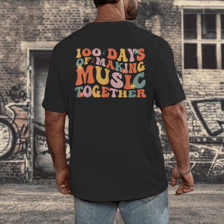 100 Days Of School Music Teacher Men's Back Print T-Shirt, funny design 100 Days Of School Music Teacher Men's Back Print T-Shirt, funny design