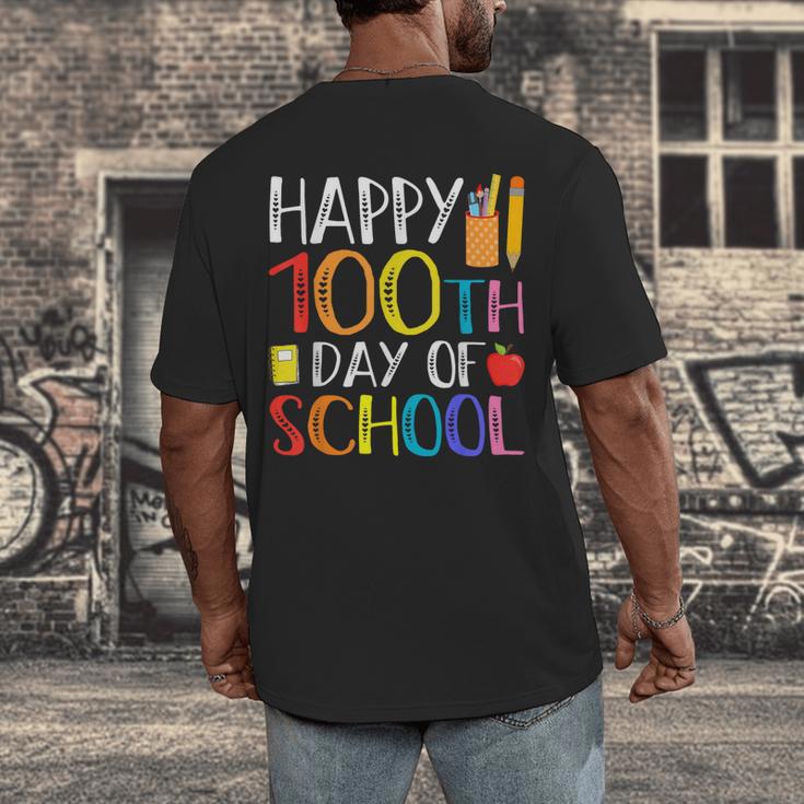 100 Days Of School Teacher And Student Men's Back Print T-Shirt, funny design