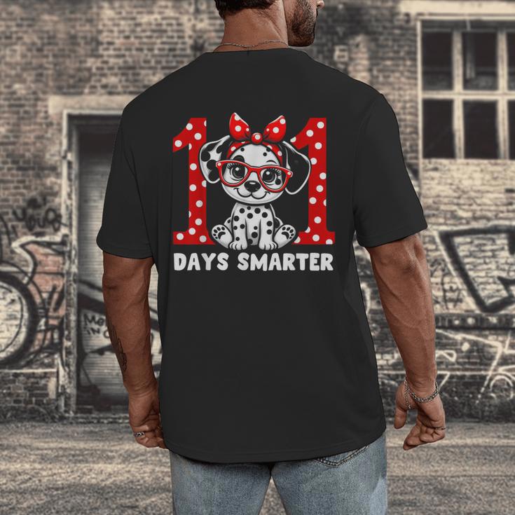 100 Days Smarter 101st Day School Dalmatian Dog Teacher Kids Men's Back Print T-Shirt, funny design