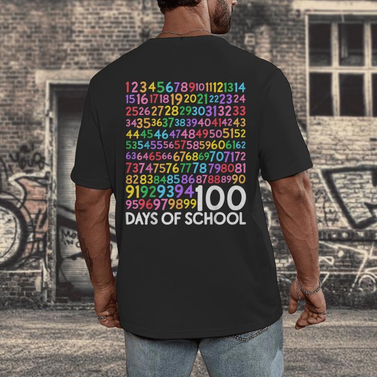 100th Day Of School Teacher Kids 100 Days Math Numbers Men's Back Print T-Shirt, funny design 100th Day Of School Teacher Kids 100 Days Math Numbers Men's Back Print T-Shirt, funny design