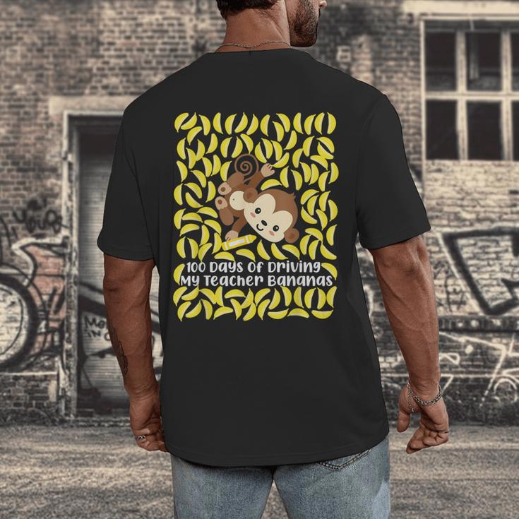 100th Day Of School Teacher Monkey Pun Banana For Men Women Girls Kids Men's Back Print T-Shirt, funny design