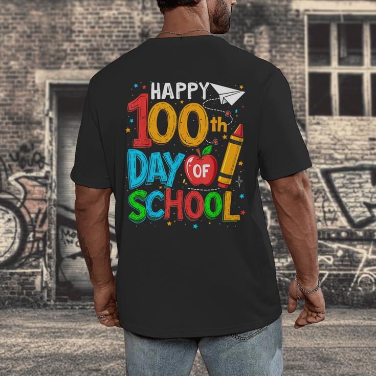 100th Day Of School Teachers Kids Happy 100 Days Men's Back Print T-Shirt, funny design 100th Day Of School Teachers Kids Happy 100 Days Men's Back Print T-Shirt, funny design