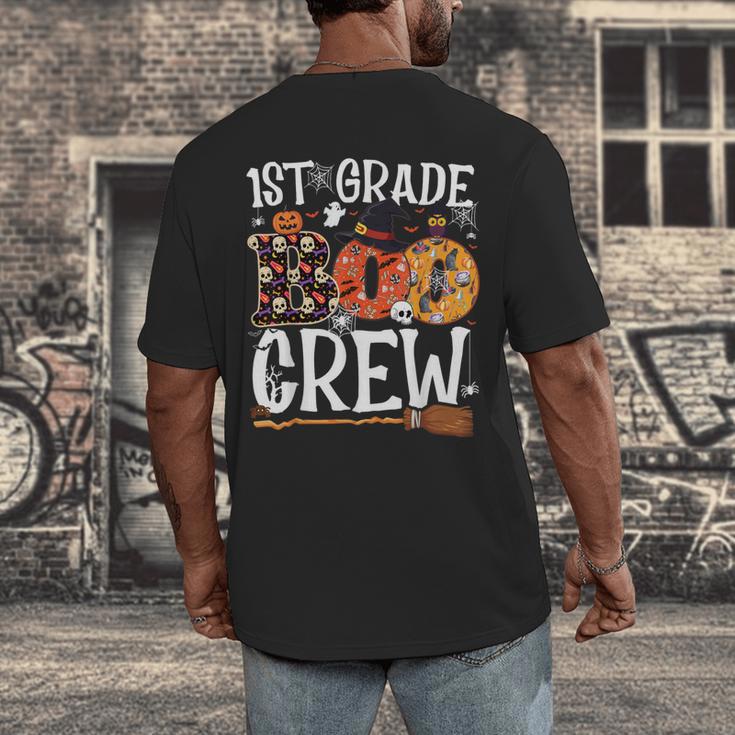 1st Grade Boo Crew Cute Ghost Halloween Teacher Kids Men's Back Print T-Shirt, funny design