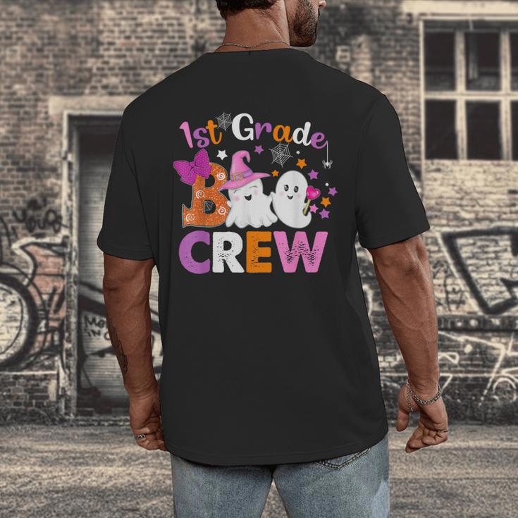 1st Grade Boo Crew First Grade Halloween Costume Teacher Kid Men's Back Print T-Shirt, funny design