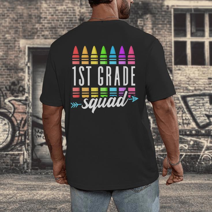 1st Grade Squad Back To School First Grade Teacher Boy Girl Men's Back Print T-Shirt, funny design 1st Grade Squad Back To School First Grade Teacher Boy Girl Men's Back Print T-Shirt, funny design