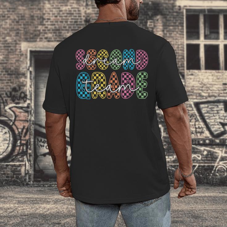 2nd Second Grade Dream Team Teacher First Day Back To School Men's Back Print T-Shirt, funny design 2nd Second Grade Dream Team Teacher First Day Back To School Men's Back Print T-Shirt, funny design