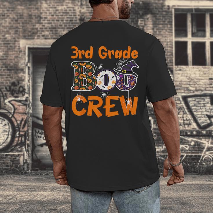 3rd Grade Boo Crew Halloween Teachers Students Costume Men's Back Print T-Shirt, funny design