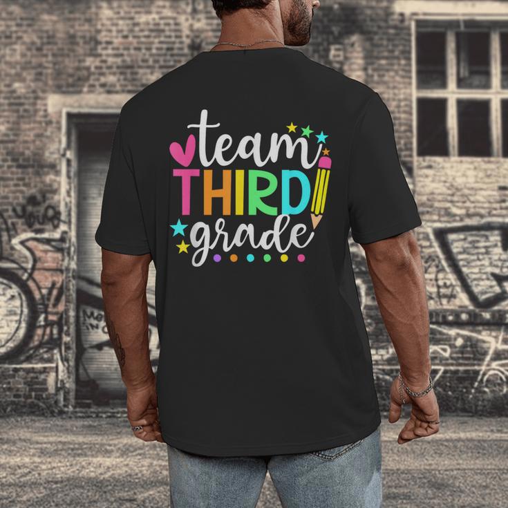 3rd Grade Team Pencil Teacher Student Back To School Girls Men's Back Print T-Shirt, funny design 3rd Grade Team Pencil Teacher Student Back To School Girls Men's Back Print T-Shirt, funny design