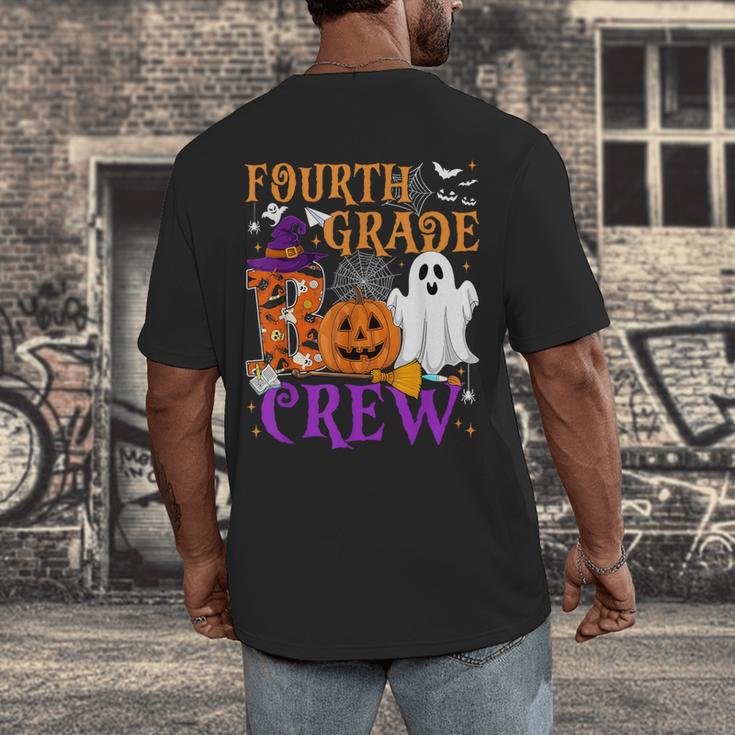 4th Grade Boo Crew Teacher Student Halloween Costume Men's Back Print T-Shirt, funny design