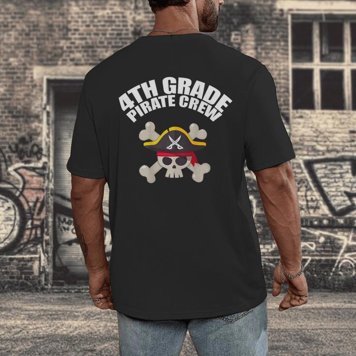 4th Grade Pirate Crew Halloween Costume Cool Teacher Student Men's Back Print T-Shirt, funny design 4th Grade Pirate Crew Halloween Costume Cool Teacher Student Men's Back Print T-Shirt, funny design