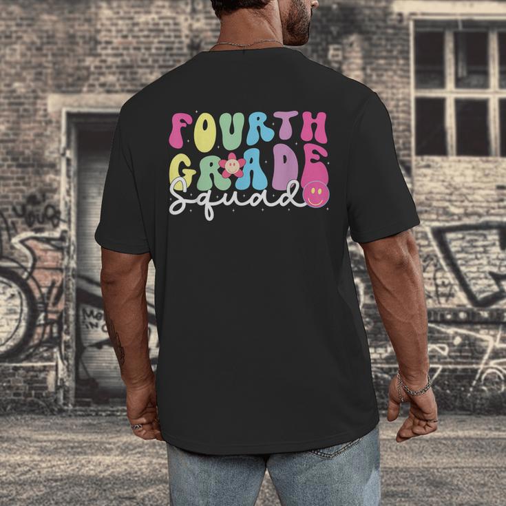4th Grade Squad Fourth Teacher Student Team Back To School Men's Back Print T-Shirt, funny design