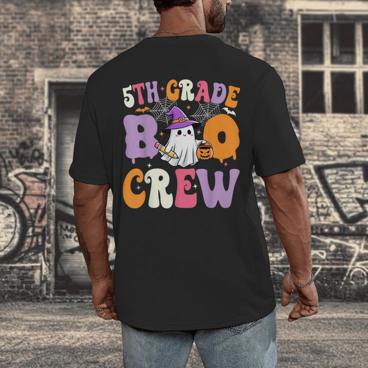5th Grade Boo Crew Spooky Fifth Grade Halloween Teacher Men's Back Print T-Shirt, funny design
