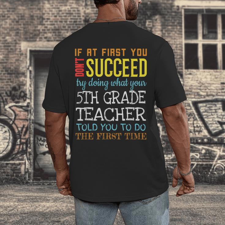 5th Grade Teacher Appreciation Men's Back Print T-Shirt, funny design 5th Grade Teacher Appreciation Men's Back Print T-Shirt, funny design
