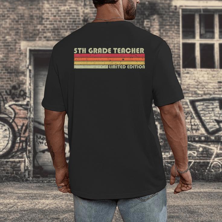 5TH GRADE TEACHER Job Title Profession Birthday Worker Men's Back Print T-Shirt, funny design 5TH GRADE TEACHER Job Title Profession Birthday Worker Men's Back Print T-Shirt, funny design