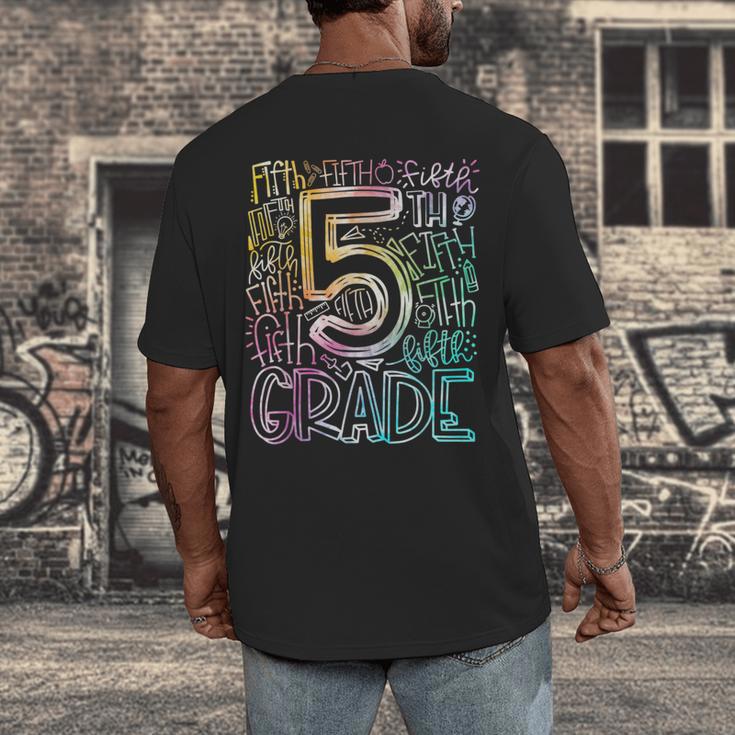 5th Grade Typography Team Fifth Grade Teacher Back To School Men's Back Print T-Shirt, funny design 5th Grade Typography Team Fifth Grade Teacher Back To School Men's Back Print T-Shirt, funny design