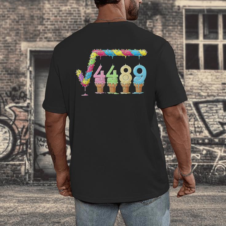 67 Ice Cream Drip Meme Square Root 4489 Slang Teacher Math Men's Back Print T-Shirt, funny design