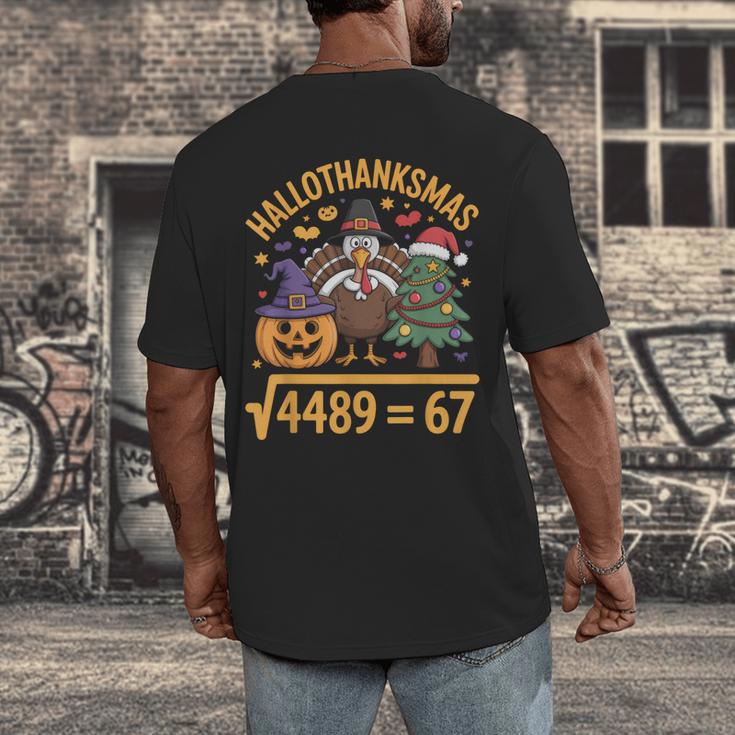 67 Meme Math Teacher Root 4489 Hallothanksmas Six Seven Men's Back Print T-Shirt, funny design 67 Meme Math Teacher Root 4489 Hallothanksmas Six Seven Men's Back Print T-Shirt, funny design