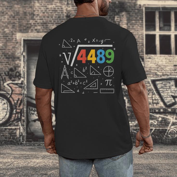 67 Meme Square Root 4489 Slang Six Seven Math Teacher Men's Back Print T-Shirt, funny design 67 Meme Square Root 4489 Slang Six Seven Math Teacher Men's Back Print T-Shirt, funny design