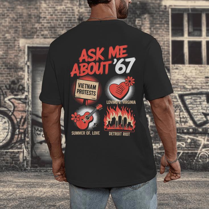 67 History Teacher Teacher 6 7 Overuse '67 Men's Back Print T-Shirt, funny design 67 History Teacher Teacher 6 7 Overuse '67 Men's Back Print T-Shirt, funny design