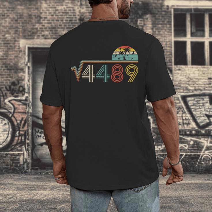 67 Vintage Meme Square Root 4489 Slang Math Teacher Men's Back Print T-Shirt, funny design 67 Vintage Meme Square Root 4489 Slang Math Teacher Men's Back Print T-Shirt, funny design