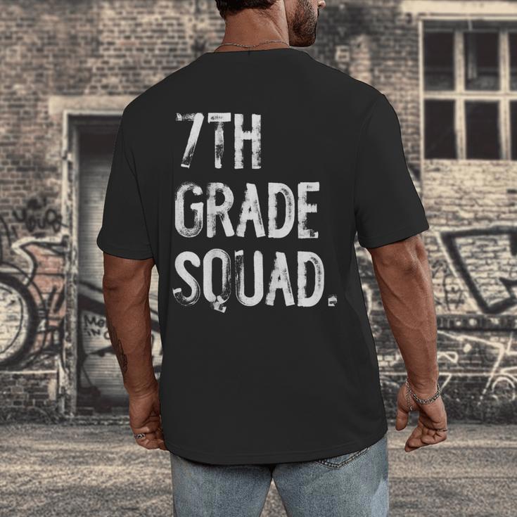 7th Grade Squad Back To School Student Teacher Men's Back Print T-Shirt, funny design 7th Grade Squad Back To School Student Teacher Men's Back Print T-Shirt, funny design