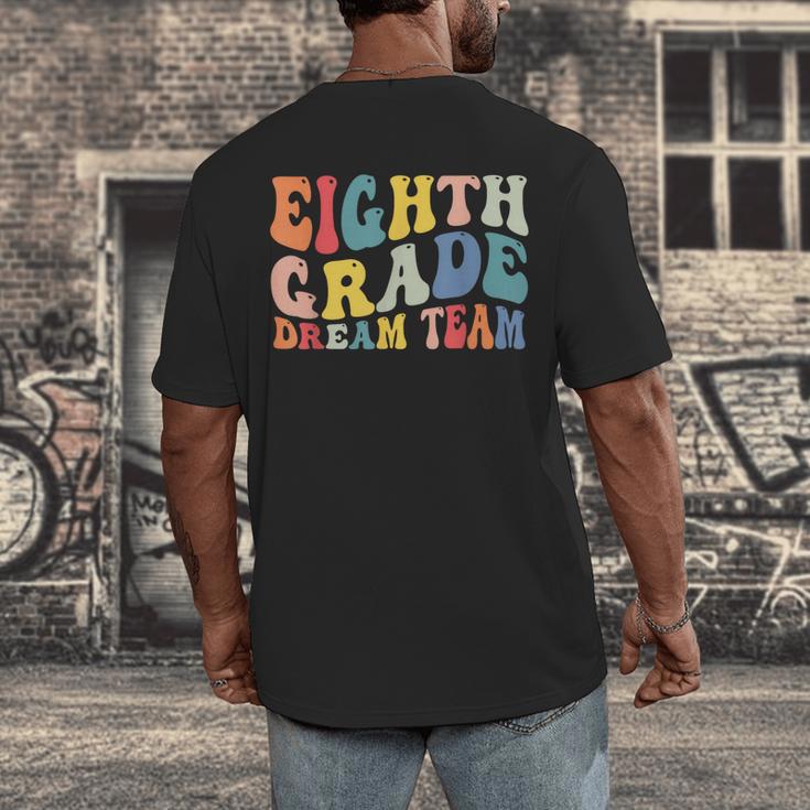 8th Grade Dream Team Teachers Boys Kids Retro Back To School Men's Back Print T-Shirt, funny design 8th Grade Dream Team Teachers Boys Kids Retro Back To School Men's Back Print T-Shirt, funny design