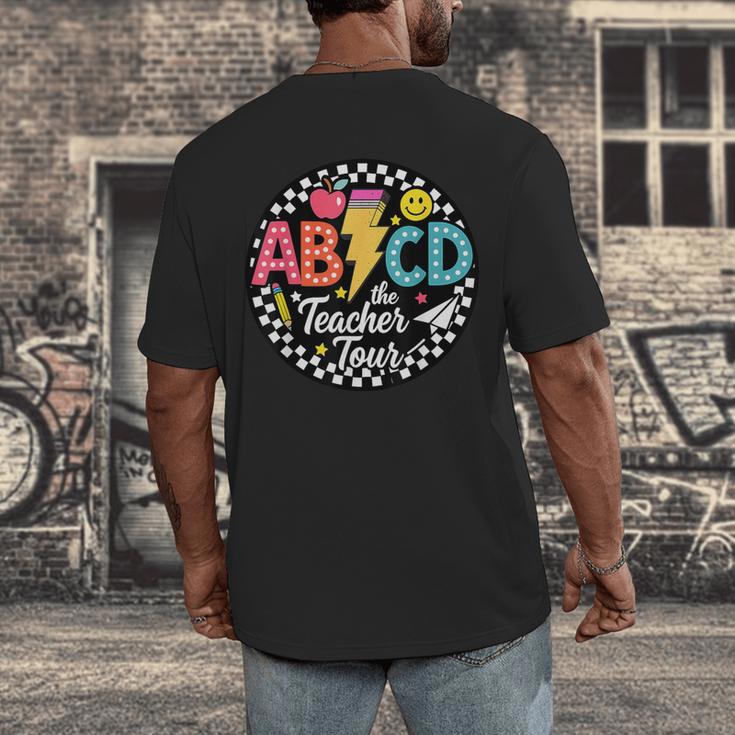 ABCD The Teacher Tour Back To School First Day Of School Men's Back Print T-Shirt, funny design ABCD The Teacher Tour Back To School First Day Of School Men's Back Print T-Shirt, funny design