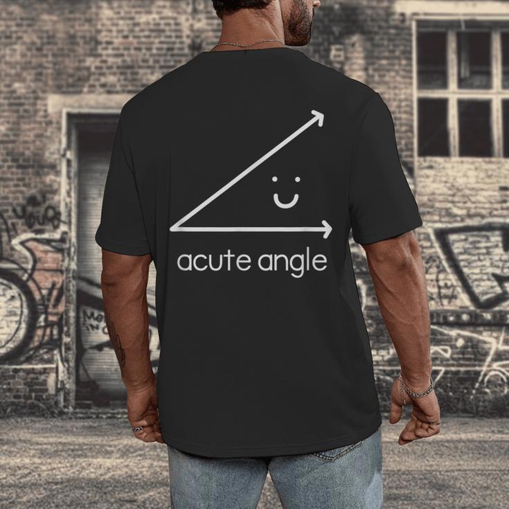 Acute Angle Cute Math Teacher Men's Back Print T-Shirt, funny design Acute Angle Cute Math Teacher Men's Back Print T-Shirt, funny design