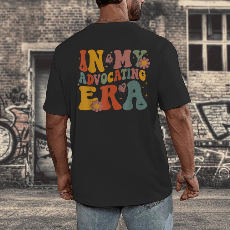 In My Advocating Era Advocate Autism Awareness Sped Teacher Men Women Kids Men's Back Print T-Shirt, funny design