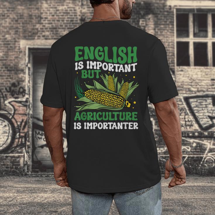 AG Teacher English Is Important But Agriculture Teacher Men's Back Print T-Shirt, funny design