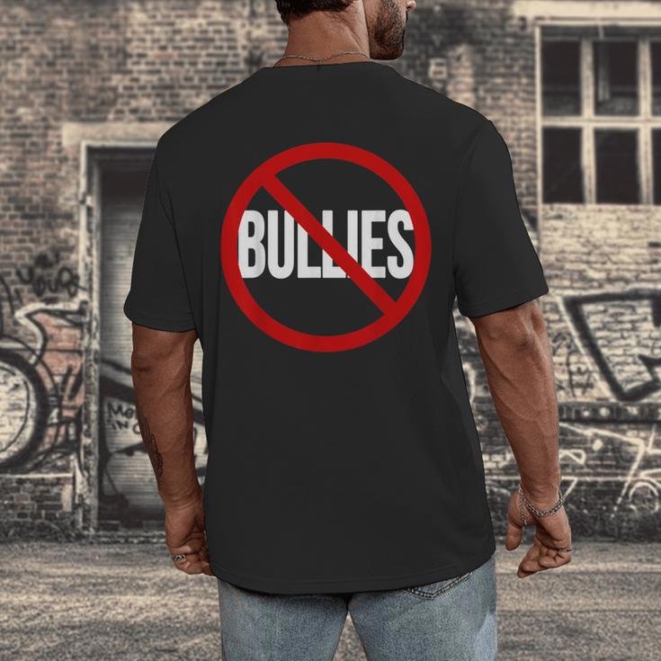 Anti Bullying No Bullies School Teacher Student Kindness Men's Back Print T-Shirt, funny design