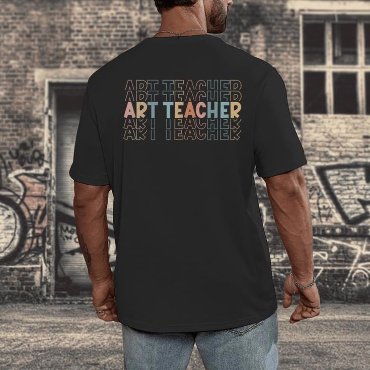 Art Teacher Artist Teacher School Teaching Future Artists Men's Back Print T-Shirt, funny design