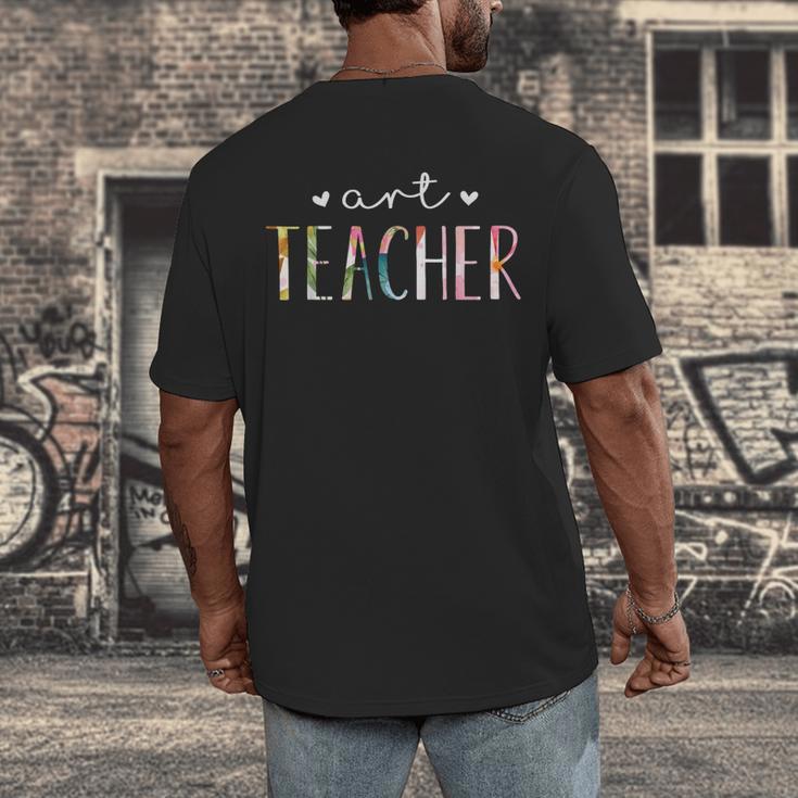 Art Teacher Cute Floral Men's Back Print T-Shirt, funny design Art Teacher Cute Floral Men's Back Print T-Shirt, funny design