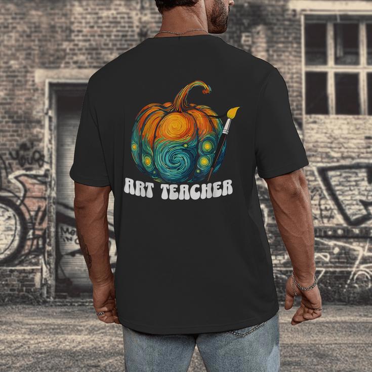 Art Teacher Pumpkin Halloween Night Men Women Men's Back Print T-Shirt, funny design Art Teacher Pumpkin Halloween Night Men Women Men's Back Print T-Shirt, funny design