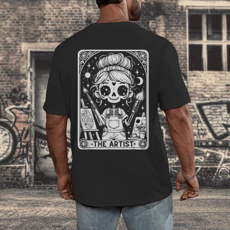 Artist Tarot Card Skeleton Painter Art Teacher Witchy Men's Back Print T-Shirt, funny design Artist Tarot Card Skeleton Painter Art Teacher Witchy Men's Back Print T-Shirt, funny design