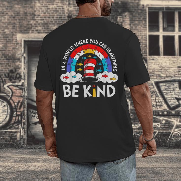 Autism Awareness For Teacher Why Fit In Doctor Cat Hat Cool Men's Back Print T-Shirt, funny design Autism Awareness For Teacher Why Fit In Doctor Cat Hat Cool Men's Back Print T-Shirt, funny design