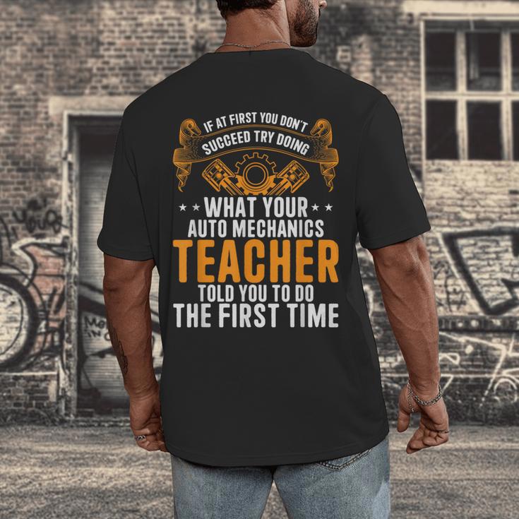 Auto Mechanic Teacher Car Repair Auto Mechanic Men's Back Print T-Shirt, funny design Auto Mechanic Teacher Car Repair Auto Mechanic Men's Back Print T-Shirt, funny design