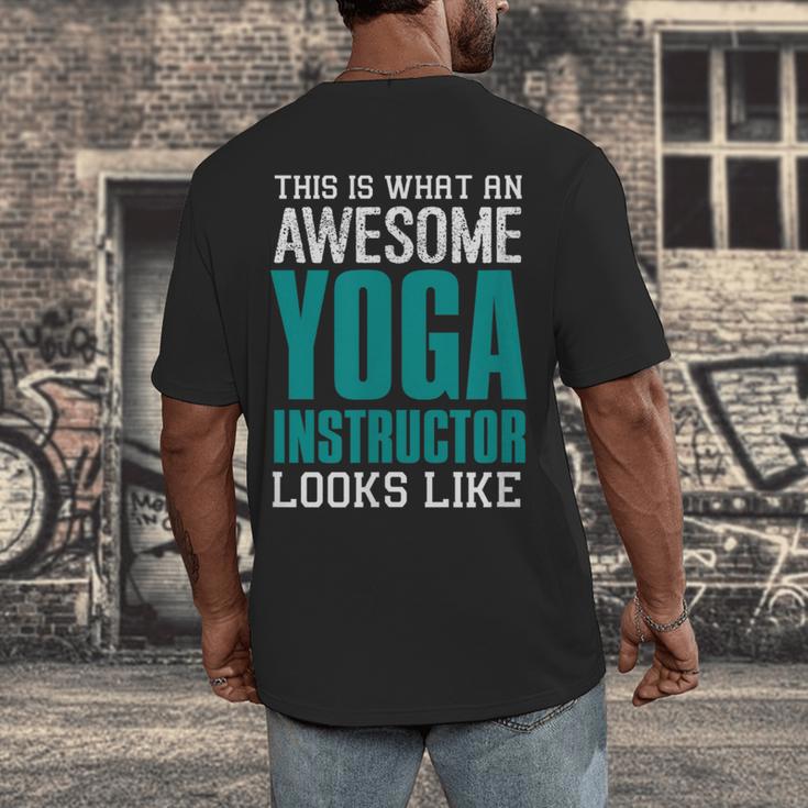 This Is What An Awesome Yoga Instructor Yoga Teacher Men's Back Print T-Shirt, funny design This Is What An Awesome Yoga Instructor Yoga Teacher Men's Back Print T-Shirt, funny design